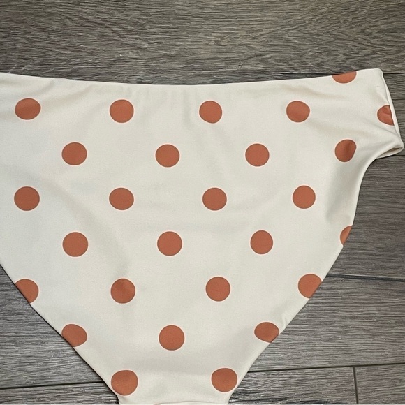 MIKOH X JENNI KAYNE POLKA DOT Bikini Bottom Ivory Tan Sz XL - Picture 6 of 6